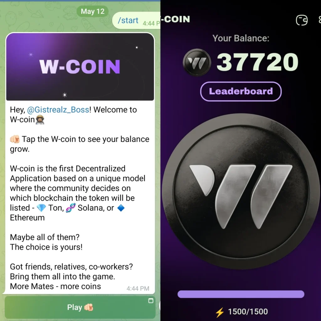 W Coin, A Simple Click To Earn Crypto Game Based On Web3 Gaming